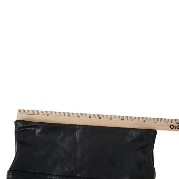 Spanx Leggings Medium Black Faux Vegan Leather Stretch High Rise‎ Full Length - Picture 6 of 8